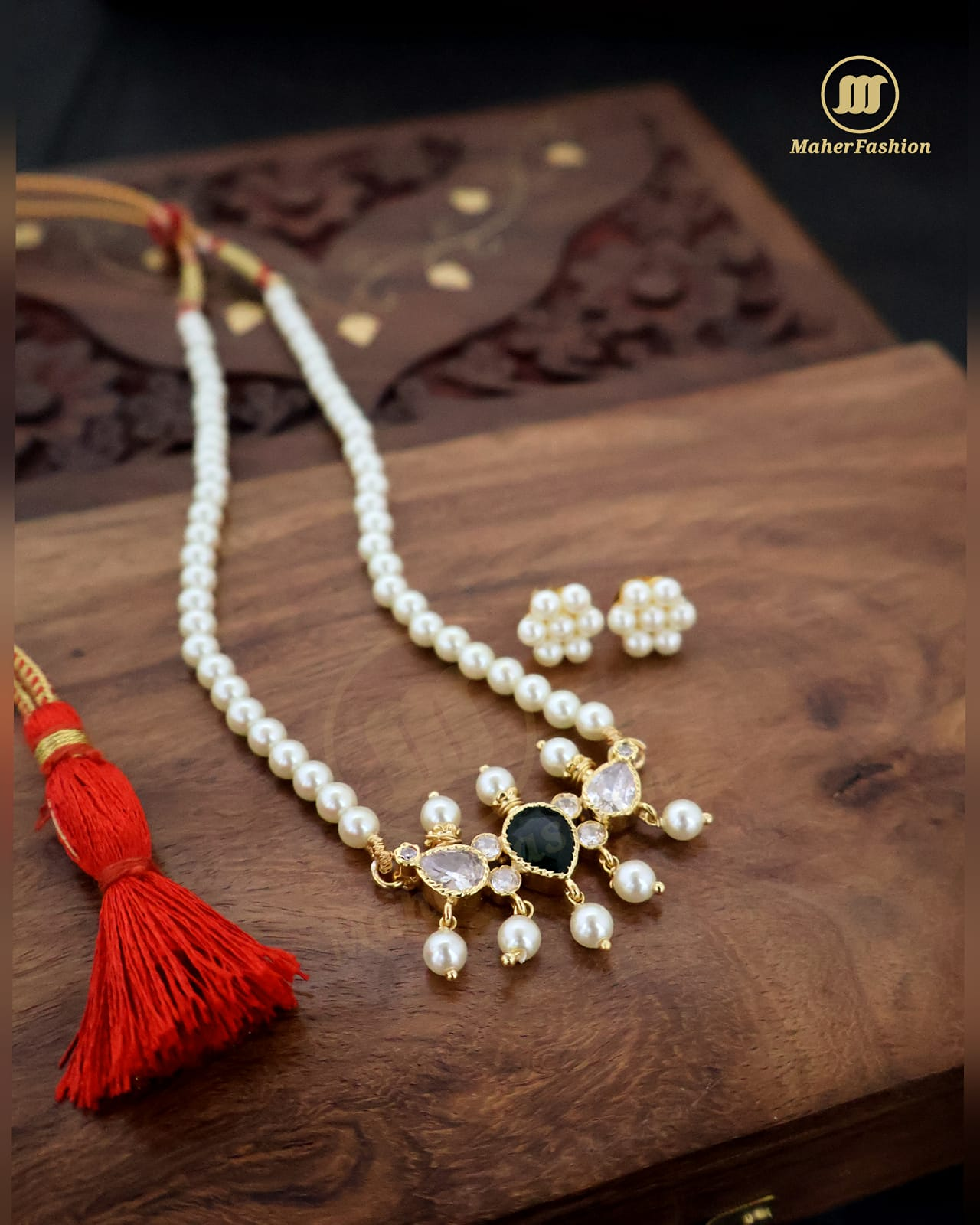 Maharashtrian Pearl Tanmani Designs Necklace_Online _ Maherfashion_Mumbai